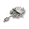 Retro Alloy Rhinestone Oval Brooch JEWB-B022-01AS-01-2
