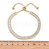 304 Stainless Steel Pave Clear Cubic Zirconia Tennis Bracelets BJEW-G754-03G-01-5
