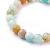 Natural Flower Amazonite Beads Stretch Bracelets BJEW-F380-01-B09-2