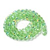 Electroplate Glass Beads Strands GLAA-Q099-E01-02-2