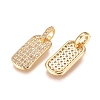 Brass Micro Pave Cubic Zirconia Pendants X-KK-D156-03G-2