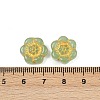 Baking Paint and Golden Metal Enlaced Glass Beads DGLA-T004-10C-3