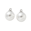 Plastic Imitation Pearl Beads Pendants STAS-Z009-02F-P-1