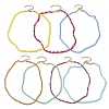 304 Stainless Steel with Glass Round Beaded Necklaces for Women NJEW-JN04684-1