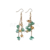 Golden Plated Brass Dangle Earrings EJEW-K275-01G-01-1
