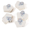 100Pcs Feather Printed Paper Jewelry Display Cards CDIS-TA0001-42-3