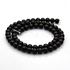 Round Natural Black Onyx Beads Strands G-N0120-26-6mm-2