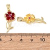 Brass Micro Pave Cubic Zirconia Pendants KK-Z141-06G-3