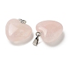 Natural Rose Quartz Pendants G-K385-03P-02-2