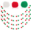 4Pcs Pom Pom Ball with Polyester Cord Hanging Banners AJEW-CP0009-76B-1