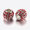 Alloy Rhinestone European Beads PALLOY-F200-03-3