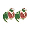 Christmas Theme Rack Plating Alloy Enamel Pendants PALLOY-O109-19LG-2