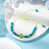 Synthetic Ocean White Jade Braided Beaded Bracelets BJEW-JB11016-03-2