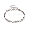 Non-Tarnish 304 Stainless Steel Cable Chain Bracelet for Men Women BJEW-E031-01P-07-1