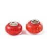 Lampwork & Brass Core European Beads LAMP-P019-01P-24-1