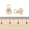 Flower Rack Plating Brass Filigree Bead Cap Bails X-KK-L102-27G-01-3