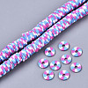Handmade Polymer Clay Beads Strands CLAY-R091-8mm-01-7