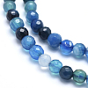 Natural Striped Agate/Banded Agate Beads G-J371-01-6mm-3