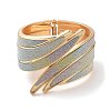 Sparkle Wings Wrap Alloy Cuff Bangles BJEW-C058-05G-01-2
