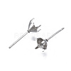 316 Surgical Stainless Steel Stud Earring Setting STAS-S117-023B-3