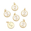 Brass Micro Pave Clear Cubic Zirconia Charms ZIRC-I052-16G-02-1