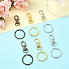 DIY Alloy Swivel Lobster Claw Clasps & Iron Split Key Rings Keychain Finding Kits DIY-YW0010-44AB-4