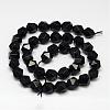 Natural Black Onyx Beads Strands G-K066-13-8mm-1