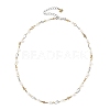 Natural Cultured Freshwater Pearl Rice Beaded Chain Necklaces NJEW-JN06404-3