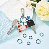 15Pcs 3 Styles Rainbow Color Titanium Alloy Split Rings FIND-OC0001-94-6