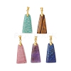 Natural Mixed Gemstone Pendants PALLOY-JF05426-01-1
