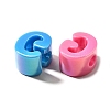 UV Plating Opaque Acrylic European Beads SACR-Z007-01G-2
