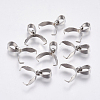 Non-Tarnish 201 Stainless Steel Pinch Bails X-STAS-G174-12P-1