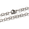 304 Stainless Steel Cable Chain Necklaces NJEW-M151-07P-1