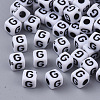 White Opaque Acrylic Beads MACR-R869-02G-1