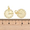 Brass Micro Pave Clear Cubic Zirconia Pendants KK-P339-20G-3