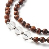 108 Mala Prayer Beads Necklace NJEW-JN03775-6