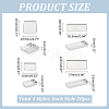 80Pcs 4 Styles Rectangle Aluminum & 20Pcs Square Iron Empty Palette Pans FIND-PH0020-97-2
