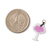 Glass Seed Beaded Pendants PALLOY-MZ00913-03-2