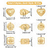 DICOSMETIC 30Pcs 3 Style Brass Pendants KK-DC0001-56-2