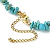 Synthetic Turquoise Chips Beaded Necklace NJEW-FZ00004-02-4