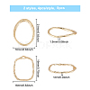 BENECREAT 8pcs 2 style Brass Linking Rings KK-BC0009-28-2