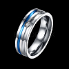Valentine's Day Titanium Steel Cubic Zirconia Finger Ring RJEW-BB18930-8-2