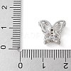 Brass Micro Pave Clear Cubic Zirconia Silde Charms KK-C086-02P-02-3