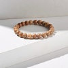 8.5mm Dyed Natural Maifanite/Maifan Stone Round Beads Stretch Bracelet for Girl Women BJEW-JB07178-4