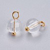 Transparent Clear Glass Charms GLAA-P038-06G-6mm-2