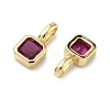 Brass Micro Pave Cubic Zirconia Charms KK-G555-21G-10-2