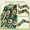 Ethnic Style Flower Pattern Polyester Ribbon OCOR-WH0047-47-8