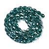 Transparent Electroplate Glass Beads Strands EGLA-N013-T10mm-B24-2