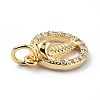 Brass Micro Pave Cubic Zirconia Charms ZIRC-F131-12G-3