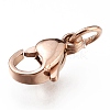 Ion Plating(IP) 304 Stainless Steel Lobster Claw Clasps STAS-G240-01C-RG-4